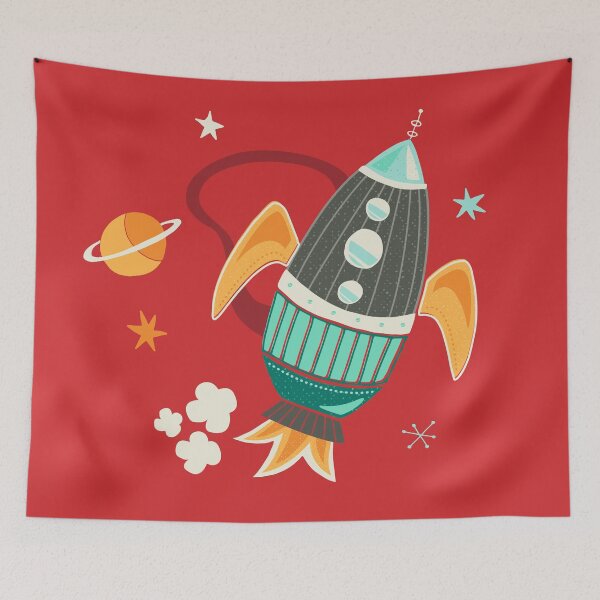 Item preview, Mid Century Spaceship Rocket Outer Space designed and sold by Heather Rosas.