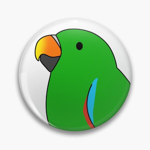 Item preview, Male green eclectus parrot cartoon drawing designed and sold by lifewithbirds.