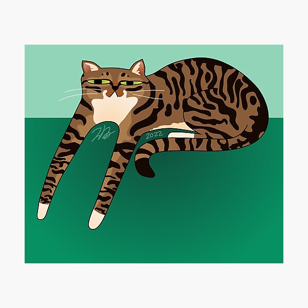 Item preview, Long Brown Tabby Cat designed and sold by Zia Frazier.