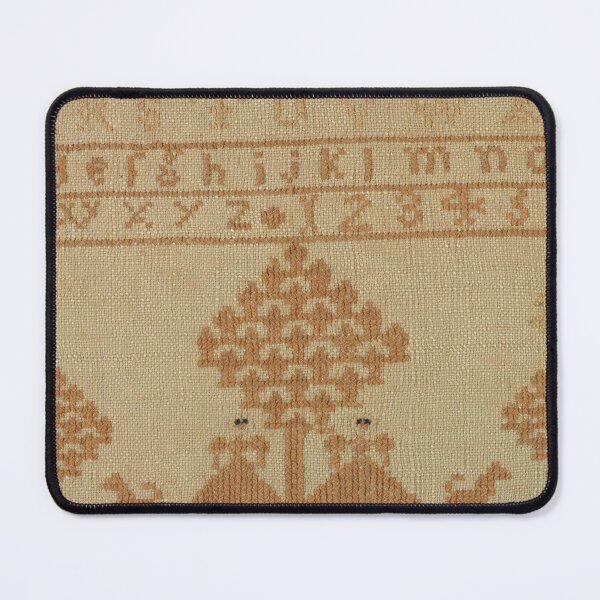 Item preview, Simple Brown Embroidery on Cream Background designed and sold by CatbellyDesigns.