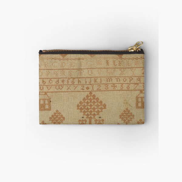 Item preview, Simple Brown Embroidery on Cream Background designed and sold by CatbellyDesigns.