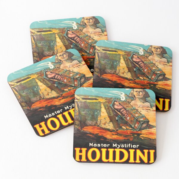 Item preview, Houdini "Buried Alive" 1926. Vintage poster. designed and sold by monsterplanet.