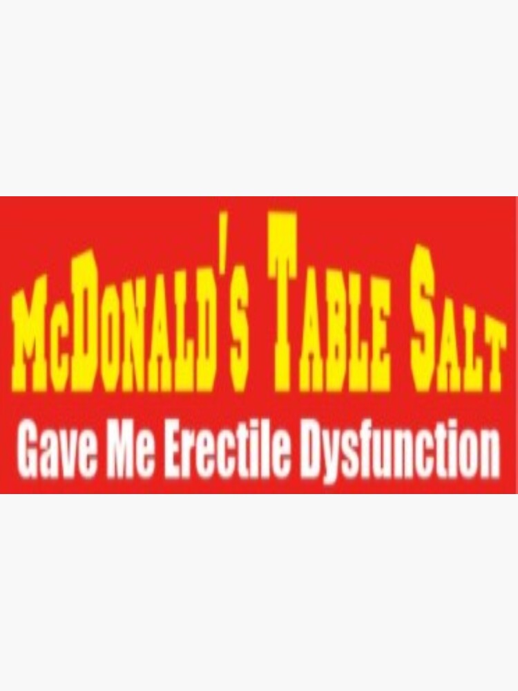 "McDonald's Table Salt" Sticker by NewChaotics Redbubble