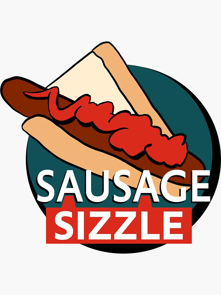 "Bunnings sausage sizzle" Sticker for Sale by Bonezilla Redbubble