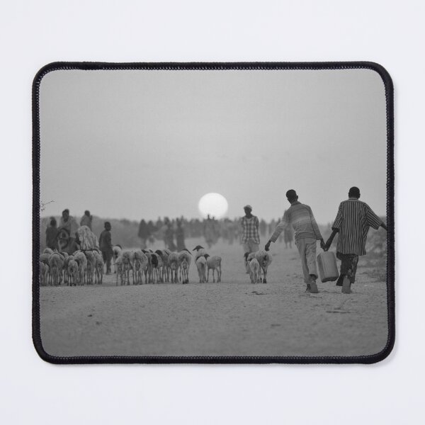 Item preview, Two young boys carrying water walk down a road next to an IDP camp near the town of Jowhar - Somalia designed and sold by VintageSomalia.