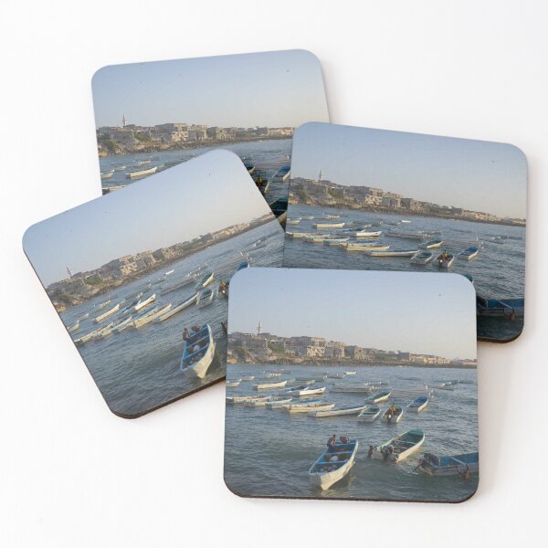 Item preview, Fisherman ready their boats to go out onto the open ocean in the old port of Mogadishu - Somalia designed and sold by VintageSomalia.