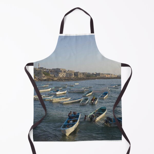 Item preview, Fisherman ready their boats to go out onto the open ocean in the old port of Mogadishu - Somalia designed and sold by VintageSomalia.