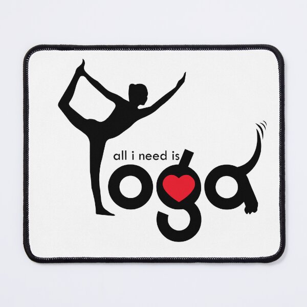 Item preview, All I Need Is Love And Yoga And A Dog designed and sold by iSeek.