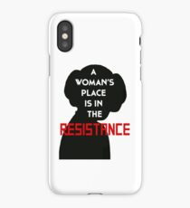 A Woman's Place Is In The Resistance iPhone Case/Skin