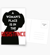 A Woman's Place Is In The Resistance Postcards