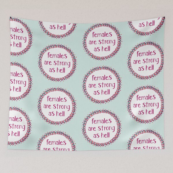 Item preview, Females are Strong as Hell (Pink Fury) designed and sold by sheilastromberg.