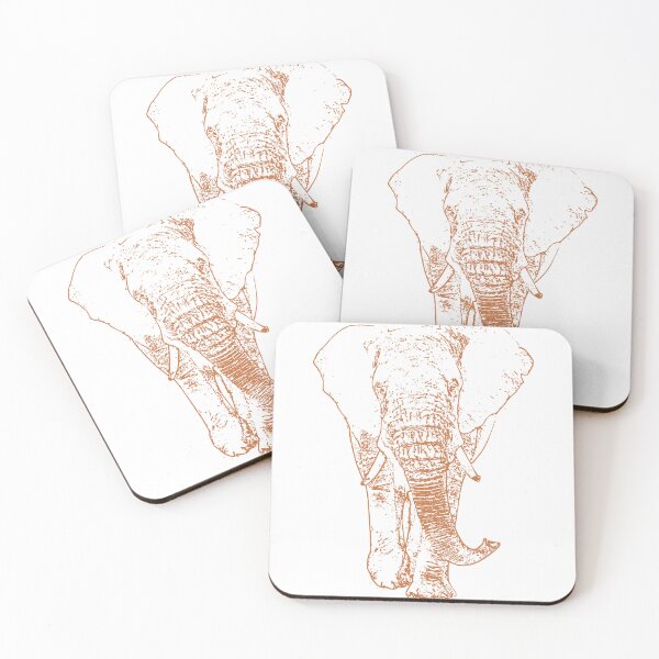 Item preview, Charging Wild African Elephant (Orange) designed and sold by OnigiriDoctor.