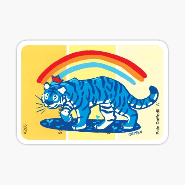 Rainbow Tiger Swatch Sticker