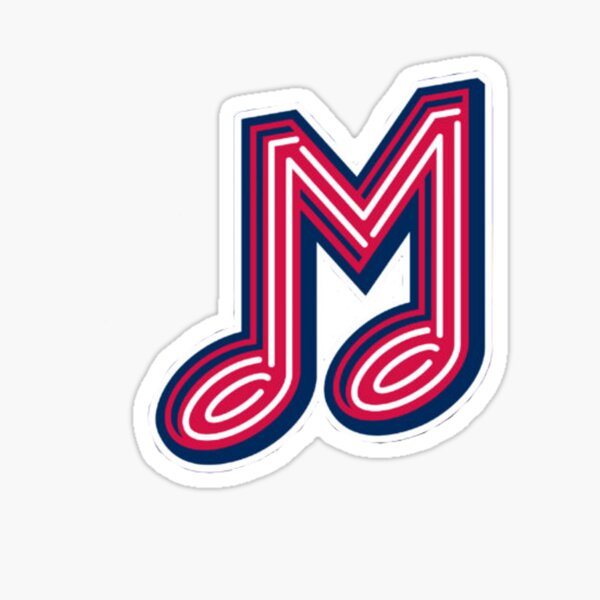 Memphis Music Note M Logo Sticker
