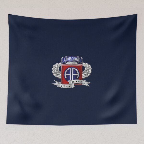 Item preview, 82nd Airborne Division 100th Anniversary Insignia over Blue Velvet designed and sold by Serge Averbukh Art Studio.