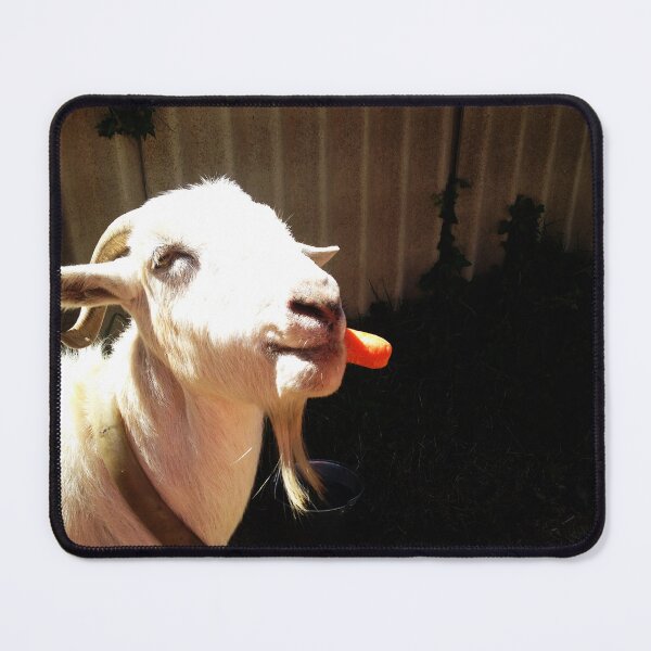 Item preview, Funny smiling goat with carrot cigar designed and sold by Mimi Huang.