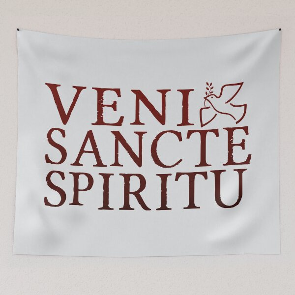 Item preview, Veni Sancte Spiritu (Latin: Come Holy Spirit) designed and sold by TheCatholicLady.