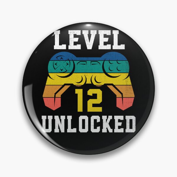 Item preview, Level 12 Unlocked, 12th Gamer Birthday Distressed designed and sold by Fabvity.