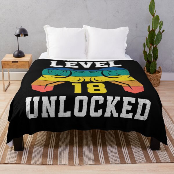 Item preview, Level 18 Unlocked, 18th Gamer Birthday Distressed designed and sold by Fabvity.