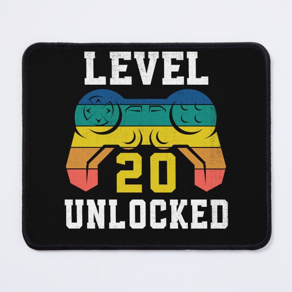 Item preview, Level 20 Unlocked, 20th Gamer Birthday Distressed designed and sold by Fabvity.