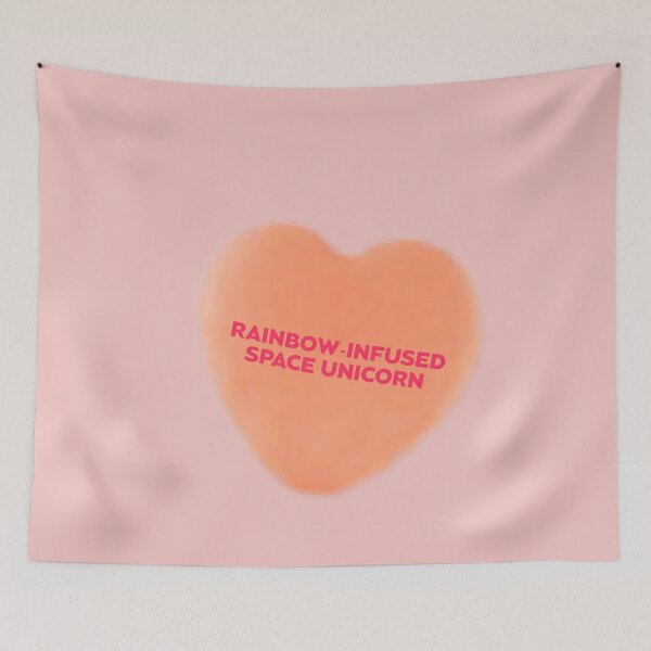 Item preview, Galentines candy heart rainbow infused space unicorn designed and sold by AshTreeCrtvCo.
