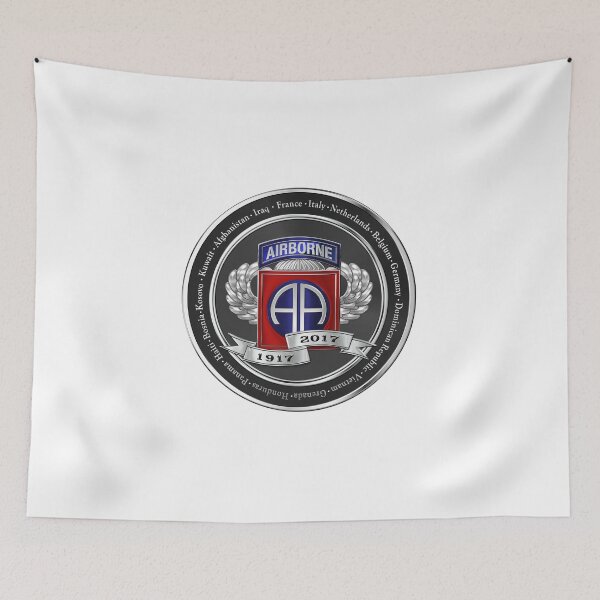 Item preview, 82nd Airborne Division 100th Anniversary Medallion over White Leather designed and sold by Serge Averbukh Art Studio.