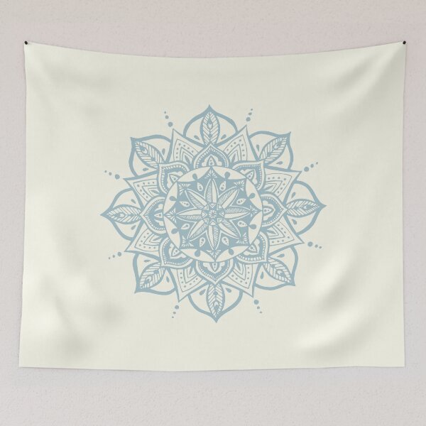 Item preview, Blue pastel bohemian mandala  designed and sold by bohoDecor.