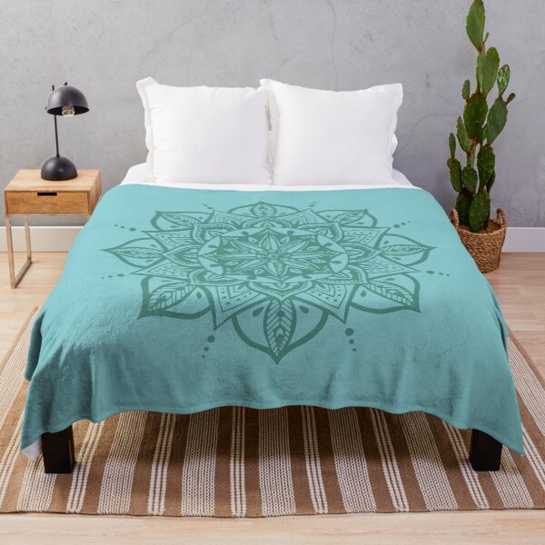 Item preview, Turqouise bohemian mandala designed and sold by bohoDecor.
