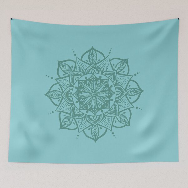 Item preview, Turqouise bohemian mandala  designed and sold by bohoDecor.
