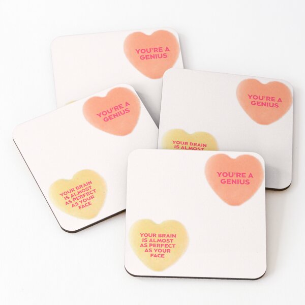 Item preview, Galentines Heart Genius Your Brain is almost as perfect as your face designed and sold by AshTreeCrtvCo.