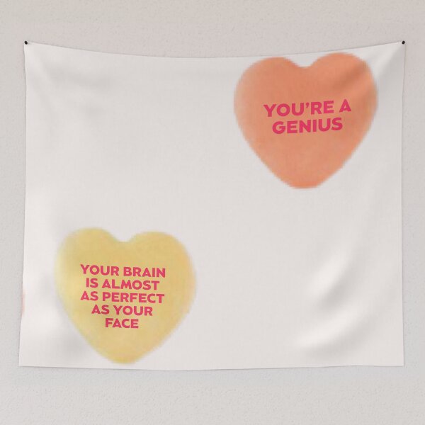 Item preview, Galentines Heart Genius Your Brain is almost as perfect as your face designed and sold by AshTreeCrtvCo.