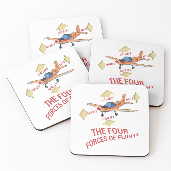 Item preview, The four forces of flight - Funny quote designed and sold by portokalis.