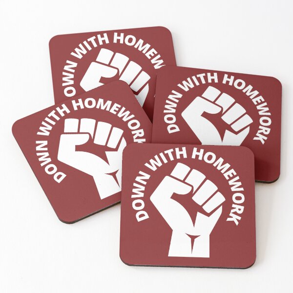 Item preview, Down With Homework, Funny School Design,  designed and sold by Coralgb.