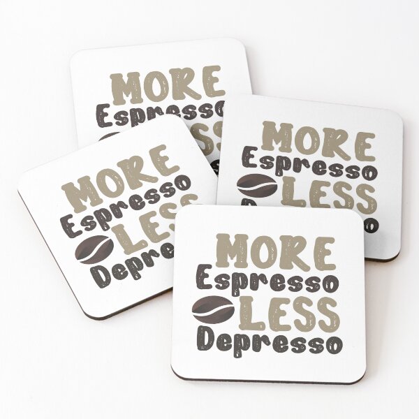 Item preview, More Espresso Less Depresso Funny Quotes designed and sold by anenastudio.