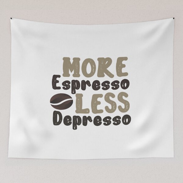 Item preview, More Espresso Less Depresso Funny Quotes designed and sold by anenastudio.