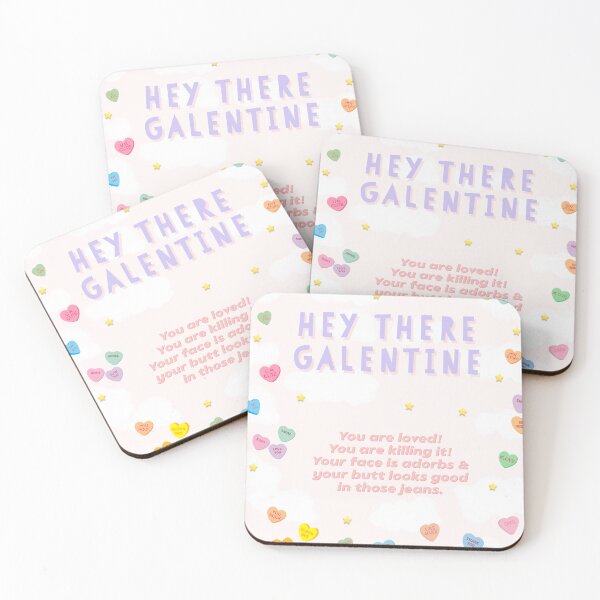 Item preview, Hey There Galentines You are loved Candy hearts designed and sold by AshTreeCrtvCo.