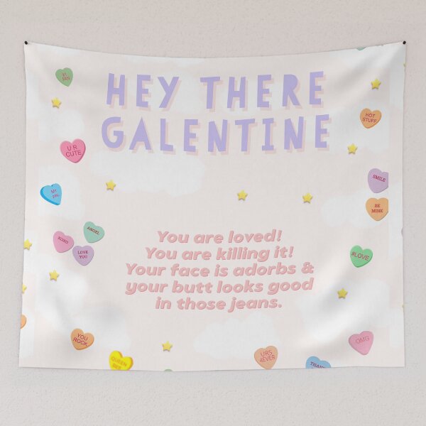 Item preview, Hey There Galentines You are loved Candy hearts designed and sold by AshTreeCrtvCo.