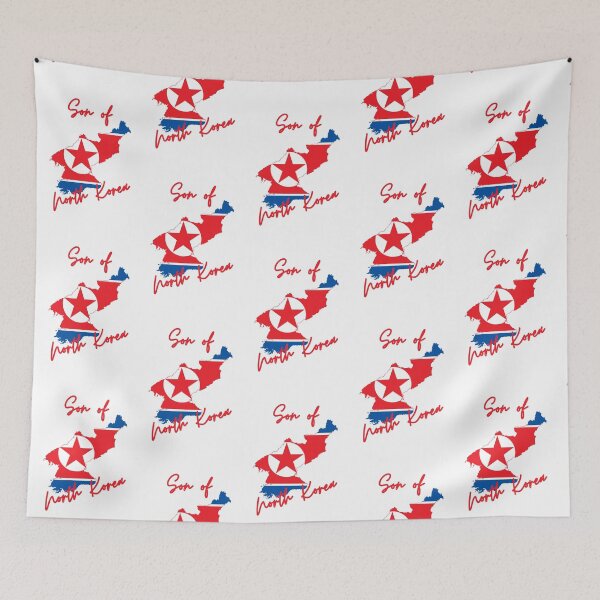 Item preview, Son of North Korea Map Flag designed and sold by NovawayDirect.