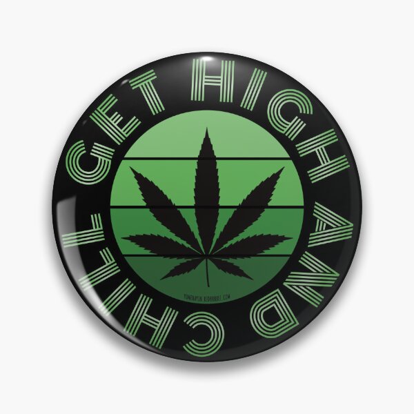 Item preview, Retro Vintage Sunset Green Pot leaf-Get high and chill designed and sold by YomeHayin.