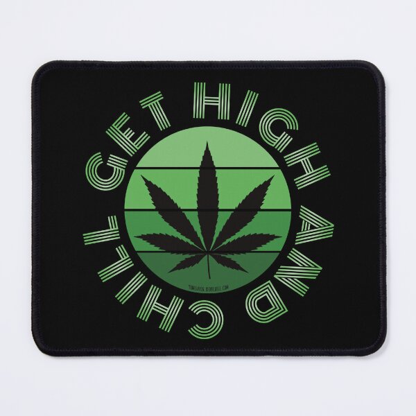 Item preview, Retro Vintage Sunset Green Pot leaf-Get high and chill designed and sold by YomeHayin.
