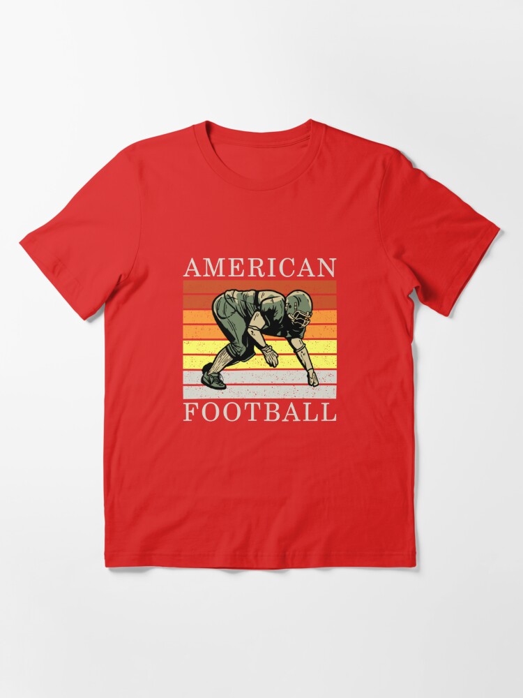 American football player Retro T-shirt for Sale by KDVshopUS, Redbubble