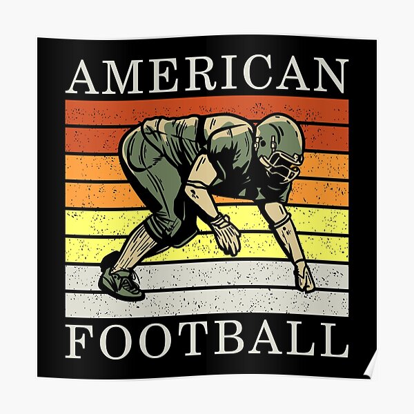 American football player vintage t-shirt design Vector Image