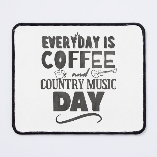 Item preview, Fueled By Coffee and Country Music Rustic Gray designed and sold by lineartdesigns.