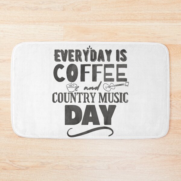 Item preview, Fueled By Coffee and Country Music Rustic Gray designed and sold by lineartdesigns.