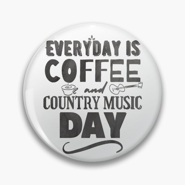 Item preview, Fueled By Coffee and Country Music Rustic Gray designed and sold by lineartdesigns.