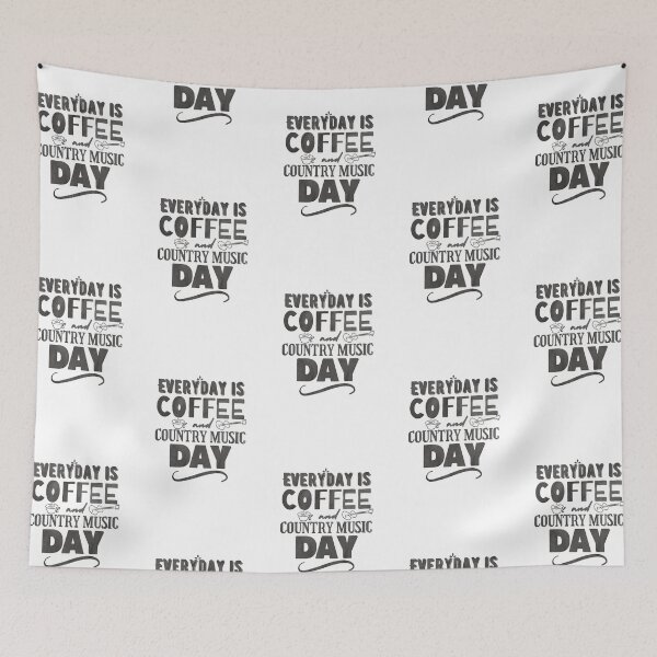 Item preview, Fueled By Coffee and Country Music Rustic Gray designed and sold by lineartdesigns.