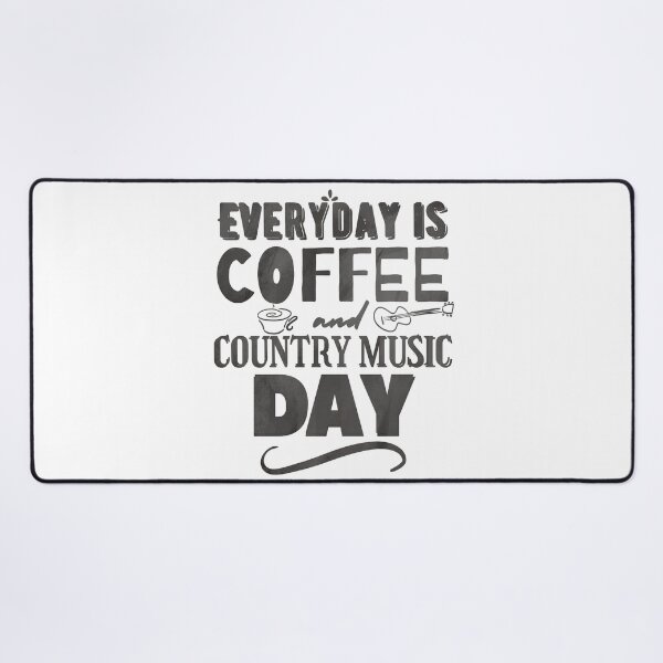 Item preview, Fueled By Coffee and Country Music Rustic Gray designed and sold by lineartdesigns.
