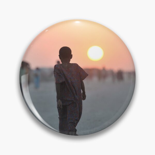 Item preview, A Somali girl walks down a road at sunset in an IDP camp near the town of Jowhar designed and sold by VintageSomalia.
