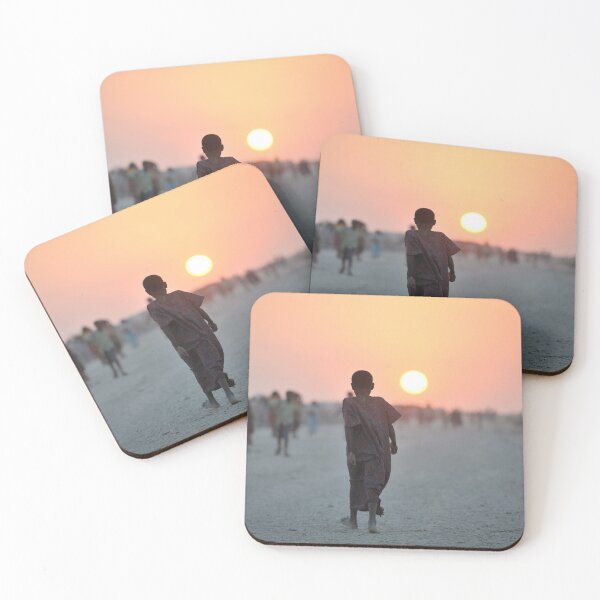 Item preview, A Somali girl walks down a road at sunset in an IDP camp near the town of Jowhar designed and sold by VintageSomalia.