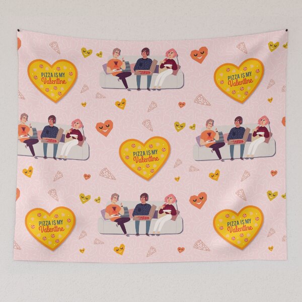 Item preview, Pizza is my Valentine - Single Valentine Single Awareness day designed and sold by AshTreeCrtvCo.